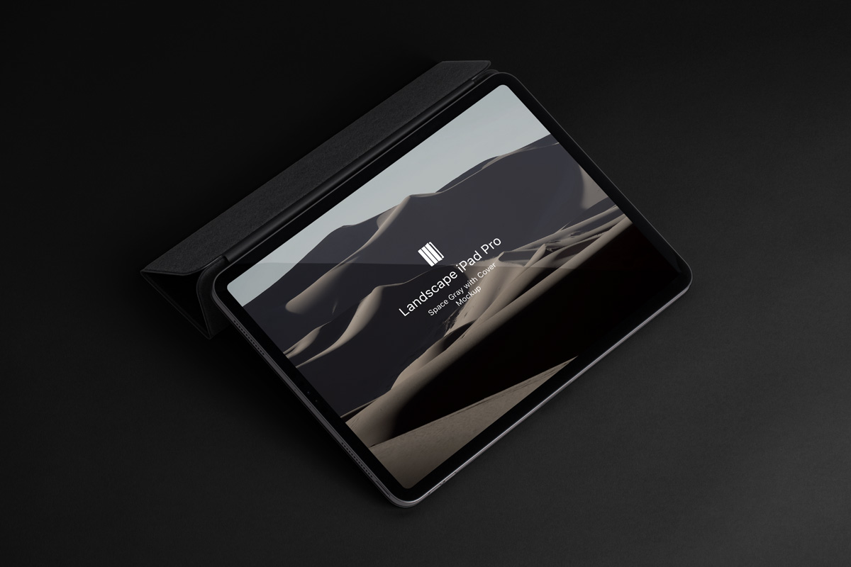 图片[1]-风景封面Psd iPad Pro样机-